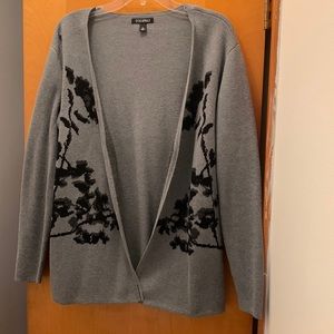 Roz & Ali cardigan. Gray. Size XL